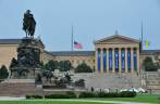 O famoso museu de Belas Artes de Philadelphia, em Pennsylvania, nos Estados Unidos